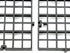 4 4pcs Aquarium Fish Tank Bottom Isolation Pcs, Plastic Egg Crate Grid Divider Tray Egg (L Black)