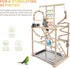 3 Bird Playground, Parrots Playstand for Small to Medium Birds, Perch Stand with Ladders Playgym with Rope Perch
