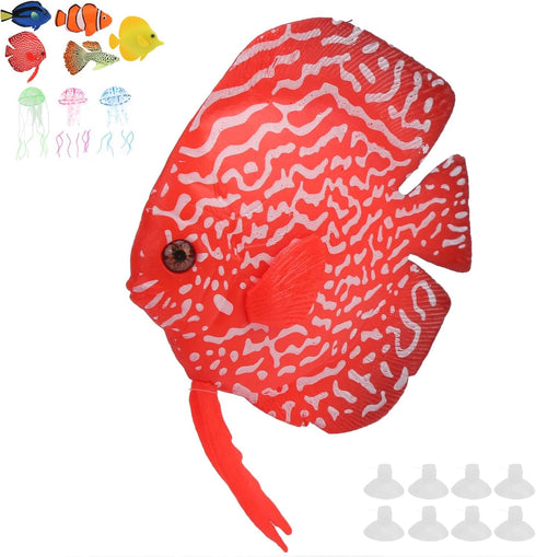 8Pcs Luminous Aquarium Decorations, Glowing Fish Artificial Aquarium Decor Floating Jellyfish Ornament