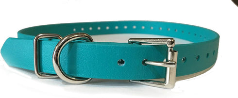 Sparky Pet Co 3/4" Biothane Replacement Roller Buckle Dog Collar, Teal