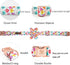 Elegant little tail Valentine's Day Dog Collar with Flower, Adjustable Heart Dog Collar for X-Small Dogs