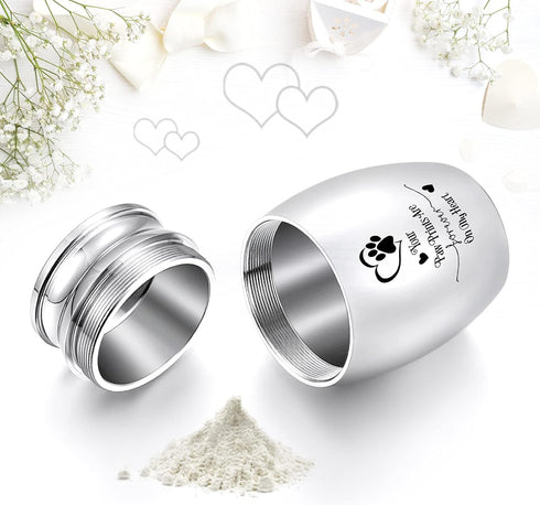 Small Dog Urn for Ashes, 1.57 Inches Mini Cremation Urn for Pet Ashes, Tiny Pet Paw Keepsake Holder
