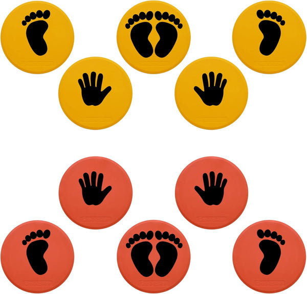 Eco Walker 10inch Colorful Carpet Spot Flat Markers Feet Hand Game Stepping Stones Floor