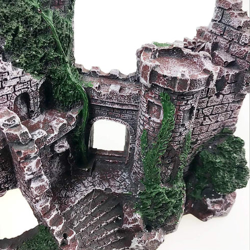 Large Resin Coral Castle Aquarium Decorations, Fish House Breed Tank Decor for Marine Betta Fish