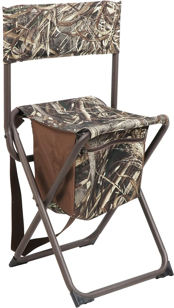 PORTAL Folding Seat, Lightweight Backrest Stool for Hunting Fishing, Supports 225 lbs
