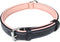 Leather Dog Collar with Comfort Padding, Slimline Edition - Large 1 Inch Wide, Two Toned Black and Light Pink