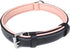 Leather Dog Collar with Comfort Padding, Slimline Edition - Large 1 Inch Wide, Two Toned Black and Light Pink