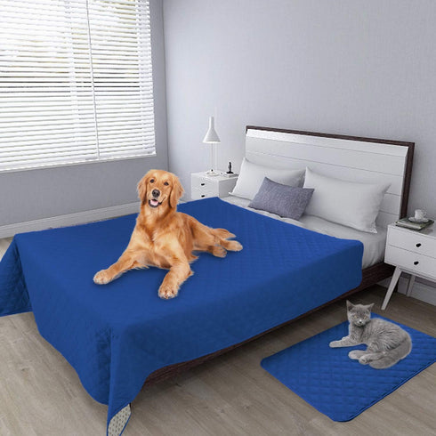 Easy-Going 100% Waterproof Dog Bed Cover, Non-Slip Washable Couch Cover, Replacement Sofa Cover (86X82 in, Classic Blue)