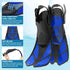 Kids Snorkel Set with Mask Fins Snorkeling Gear, Anti-Fog Swim Goggles and Dive Flippers Combo