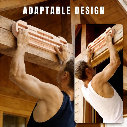 Wooden Climbing Hangboard, Training Hang Board, Rock Climbing Fingerboard with Incremental Depth Pockets for Finger