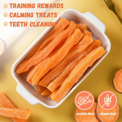27-31 Counts Pawmate Sweet Potato Dog Treats, Healthy Low Fat Dog Chews Rawhide Free Grain Free Training Treats