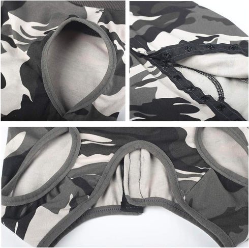 Dog Recovery Suit, Abdominal Wound Puppy Surgical Clothes, Post-Operative Vest, Camouflage