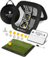 Giraffy Co. Golf Chipping Net Set with Mat & Practice Balls - Pop-Up 3-Target
