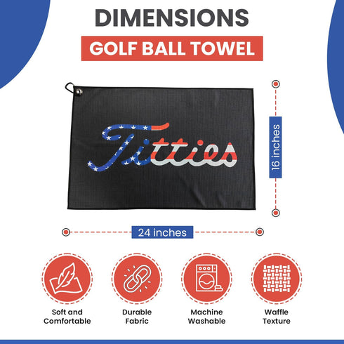 K9King Funny Golf Microfiber Towel - Premium Towel with Clip Holder, Ideal Accessories for Men and Women Golfers