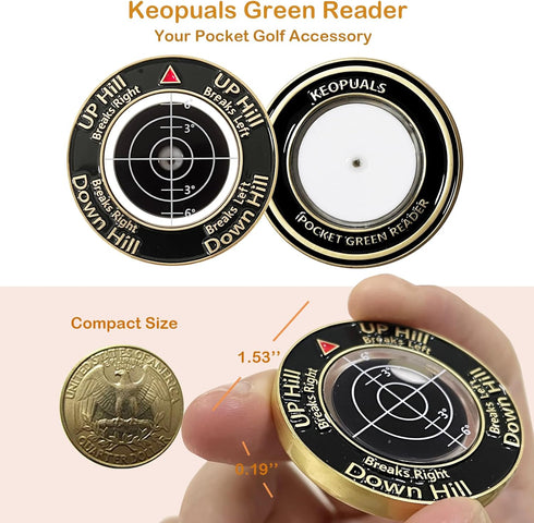 Golf Green Reader - Bubble Golf Training Tool, Level Golf Ball Marker for Accessories to Improve Your Putting