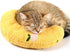 Cat Pillows for Indoor Cats - Soft Fluffy Calming Pillow, U Shaped Half Donut Cuddler with Cute Embroidery for Small