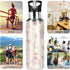 Wassud 22 oz Water Bottle Rose Wine Bottles Stainless Steel Sport Water Bottle with Straw Insulated Water Bottles