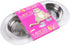 Messy Cats Double Silicone Feeder with Stainless Saucer - Anti-Slip Non-Skid Cat Food Bowls, 1.75 Cups per Bowl