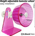 Silent Hamster Wheel, Adjustable Stand Super Silent Exercise Wheels for Hamsters, Quiet Rat Wheel (F 5.5 inch, Pink)