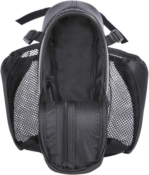 Waterproof Rear Under Seat Bike Saddle Bag, Double Bottle Pouch Bicycle Tail Pocket with Reflective Strip for MTB