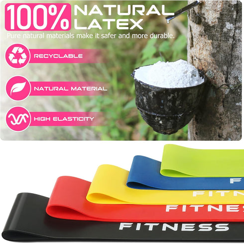 Resistance Bands for Working Out, Exercise Bands for Women & Men, Latex Elastic Bands for Yoga, Pilates, Rehab, Fitness and Home Workout, Strength Bands for Booty by COOBONS FITNESS