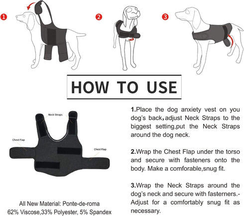 Breathable Dog Shirt for Thunderstorm, Dog Anxiety Vest Jacket Wrap, Puppy Calming Coat for Anxiety Relief (M, Grey)