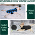 Kuoser Dog Winter Coat, Windproof Fleece Jacket, British Style Plaid Cold Weather Vest for Small Dogs