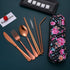 Travel Utensils - Reusable Silverware Set To Go, Portable Cutlery Set with Waterproof Carrying Case for Lunch Boxes,