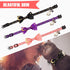 2 PCS Breakaway Cat Collar with Bow Tie and Bell, Golden Moon Glowing Star in The Dark for Kitten (Black & Purple)