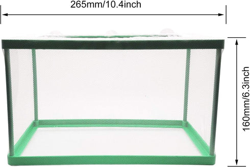 Aquarium Fish Breeder Box, Hatching & Spawning Incubator with Water Isolation Net Hatchery