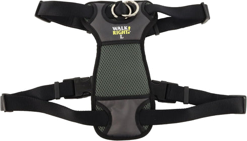 Coastal Pet Walk Right No-Pull Padded Dog Harness, Adjustable, Black, LRG (26"-38")