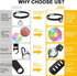 2-Pack Dog Lights for Night Walking, Upgraded Rechargeable Clip-On Collar Lights, IP66 Waterproof