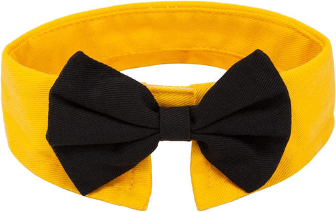 Handcrafted Adjustable Formal Pet Bowtie Collar Neck Tie for Dogs & Cats (S, Black 1)