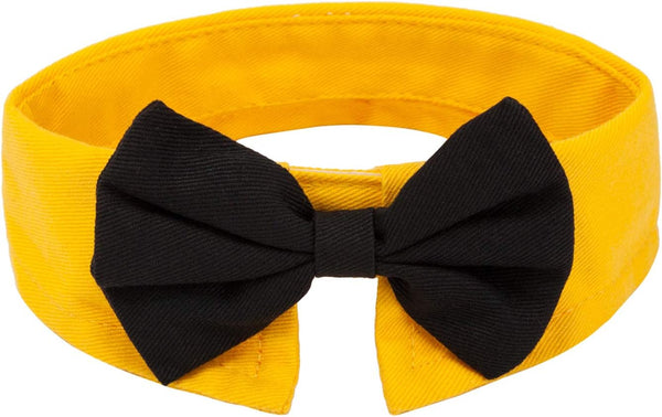 Handcrafted Adjustable Formal Pet Bowtie Collar Neck Tie for Dogs & Cats (S, Black 1)