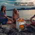 REDCAMP Portable Wood Burning Camp Stove, Large Folding Rocket Stove for Hiking Camping Picnic BBQ