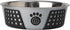 PetRageous 13099 Fiji Stainless Steel Dog Bowl, Non-Slip, Dishwasher-Safe, 6.5-Cup Capacity, Light Grey and Black