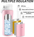 BT5.3, Water Bottle with Portable Bluetooth Speaker - Modular Insulated Water Bottles w/Handle, TWS Pairing Speaker