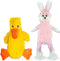 FGA MARKETPLACE Pink Rabbit-Duck Flat Plush Dog Toy, No Stuffing No Squeak, Recommended for Small Medium Dogs