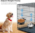 Crate Water Bowl No Spill, 2 Pack Hanging Dog Bowls for Kennel, Mountable, Large Stainless Steel Pet Cage Accessories