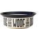 PetRageous Eat Drink Repeat Two-Tone Stoneware Dog Bowl, 4-Cup Capacity, Dishwasher Safe, Off-White.