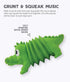 Outward Hound Accordionz Squeaking Toy, Latex Rubber Grunting Dog Toy - Alligator