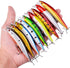 Fishing Lures Kit Mixed, Minnow Popper Crank Baits with Hooks for Freshwater Saltwater Trout Bass Salmon