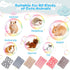 6 Pieces Guinea Pig Bed Plush Hamster Mat Bunny Bed Small Animal Sleeping Pads with Cleaning Dustpan Brush (Cute Color,