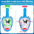 Full Face Snorkel Mask for Kids - 180 Degree Panoramic View Snorkeling Gear, Safe Anti-Leak Anti-Fog