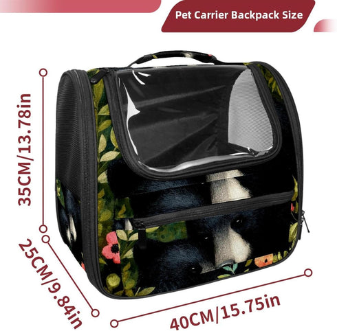 (2) Backpack Backpack Black Bears Mon Love Baby Cat Carrier, Pet for Dog Cat Puppy Kitty, Travel Carrier for Hiking