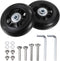 uxcell Replacement Luggage Wheels, 75x24mm Suitcase Wheel Repair Kits with PU Bearing Wheels, Washers, Wrenches, Axle