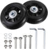 uxcell Replacement Luggage Wheels, 75x24mm Suitcase Wheel Repair Kits with PU Bearing Wheels, Washers, Wrenches, Axle