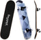 WhiteFang Complete Skateboard 31 x 7.88 for Beginners, 7 Layer Canadian Maple Double Kick Concave Standard and Tricks
