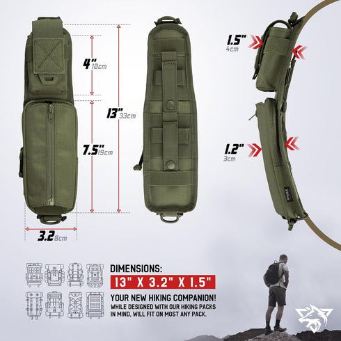 WYNEX Molle Tactical Pouches Water Bottle Carrier Holder, Tactical Accessories Backpack Strap Pouch