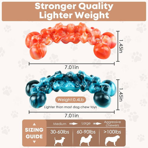 Dog Toys for Large Dogs - Super Chewer Indestructible Toy for Aggressive Chewers, Durable Tough Chew Toys for Medium,